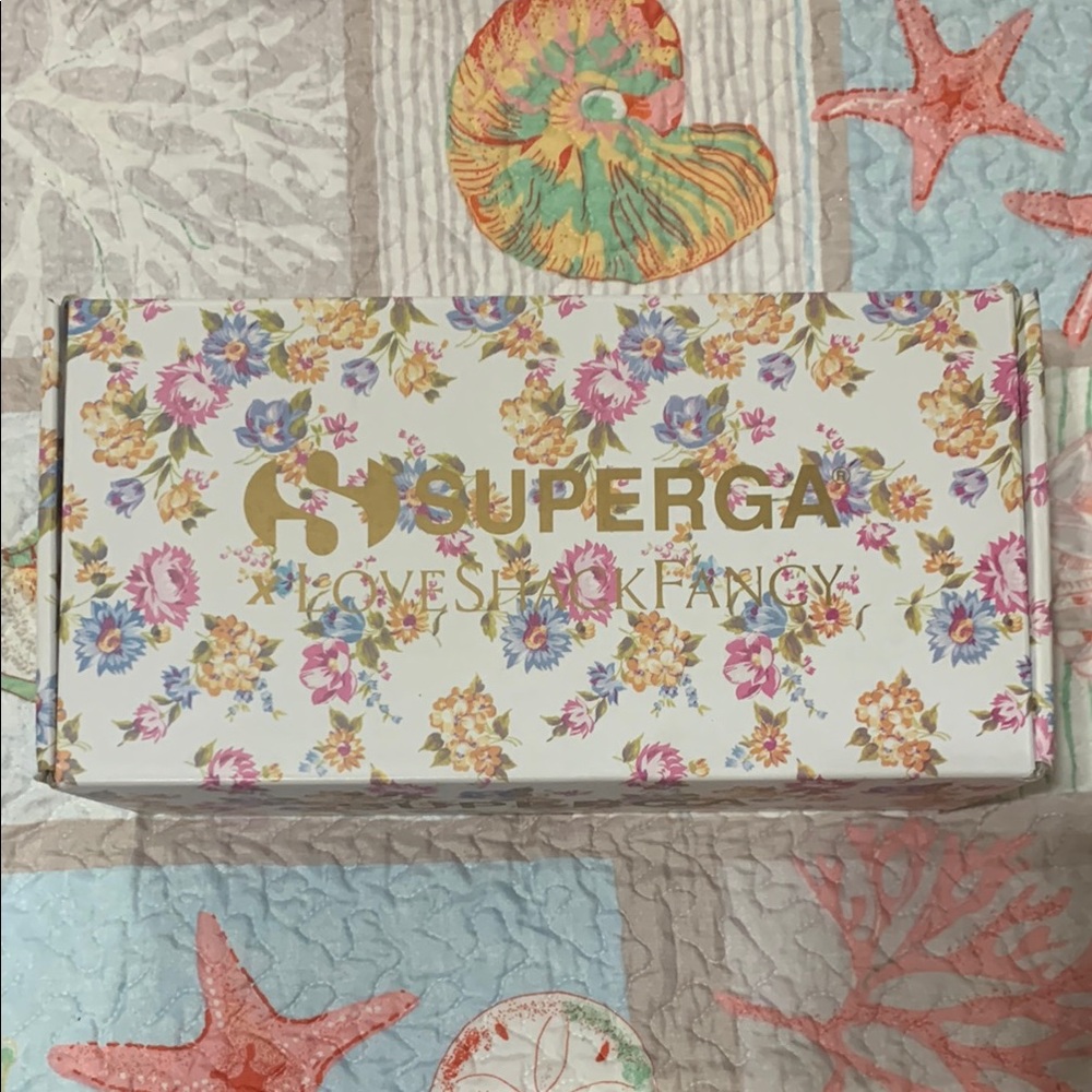 Superga x LoveShackFancy Floral Sneakers Box